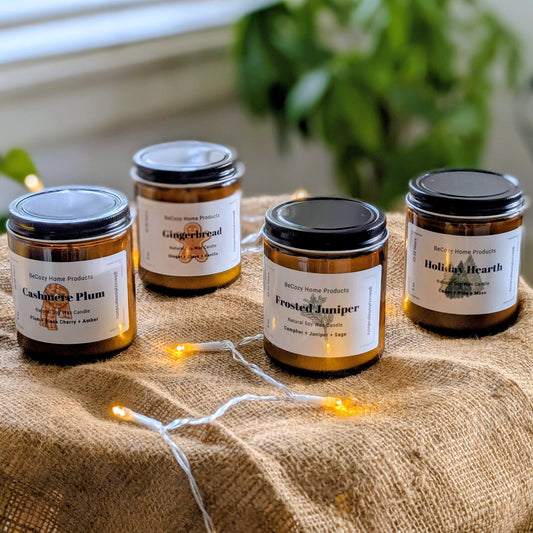 Becozy Soy wax candles from our holiday collection