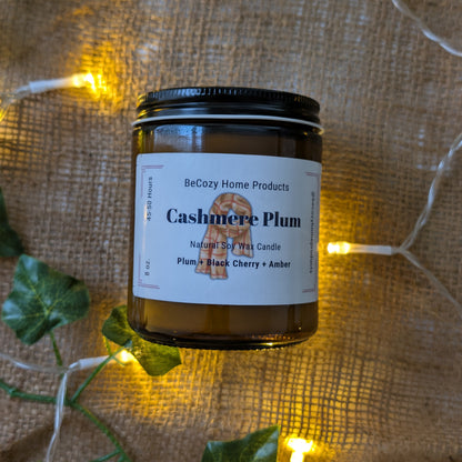8Oz Cashmere Plum Soy Wax Candles