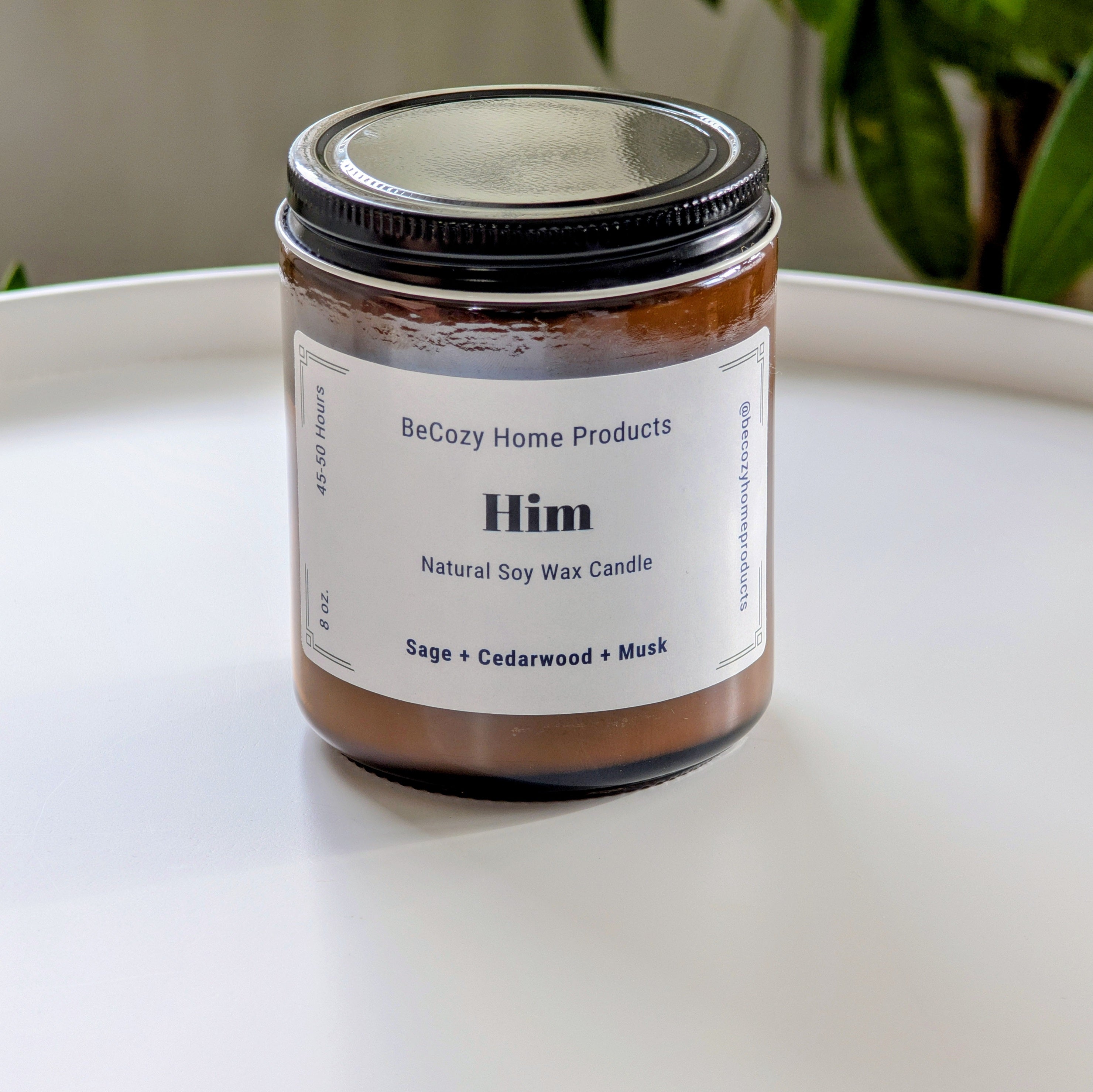Him - Soy Wax Candle: Experience Bold & Masculine Fragrance at